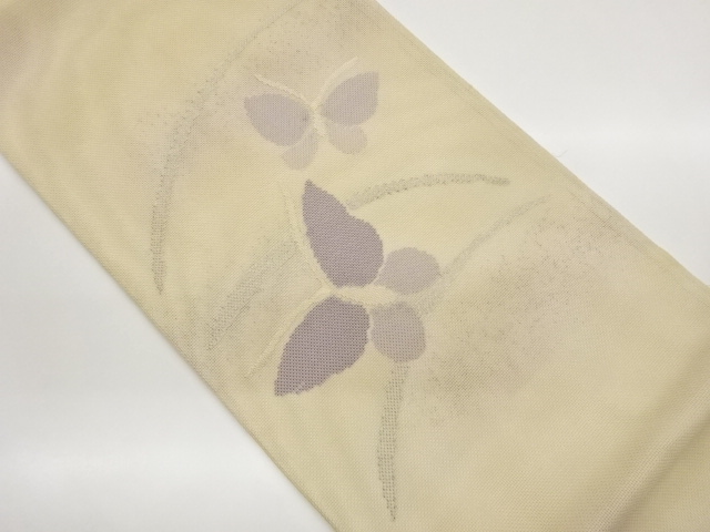 JAPANESE KIMONO / FUKURO OBI FOR SUMMER / WOVEN BUTTERFLY 